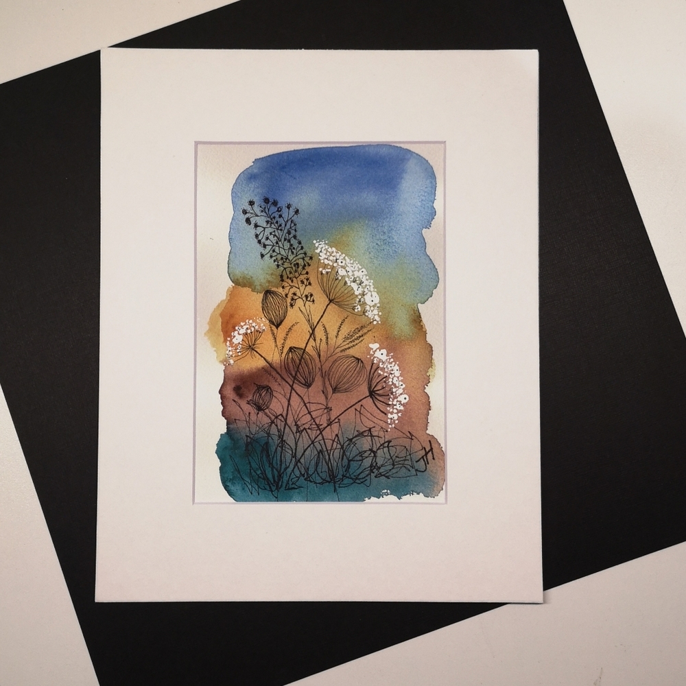 🎨Matted Art Print of Original Watercolour Painting